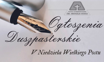 Ogłoszenia duszpasterskie 17.03.2024 r.